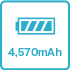バッテリー4,570mAh