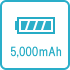 バッテリー5,000mAh